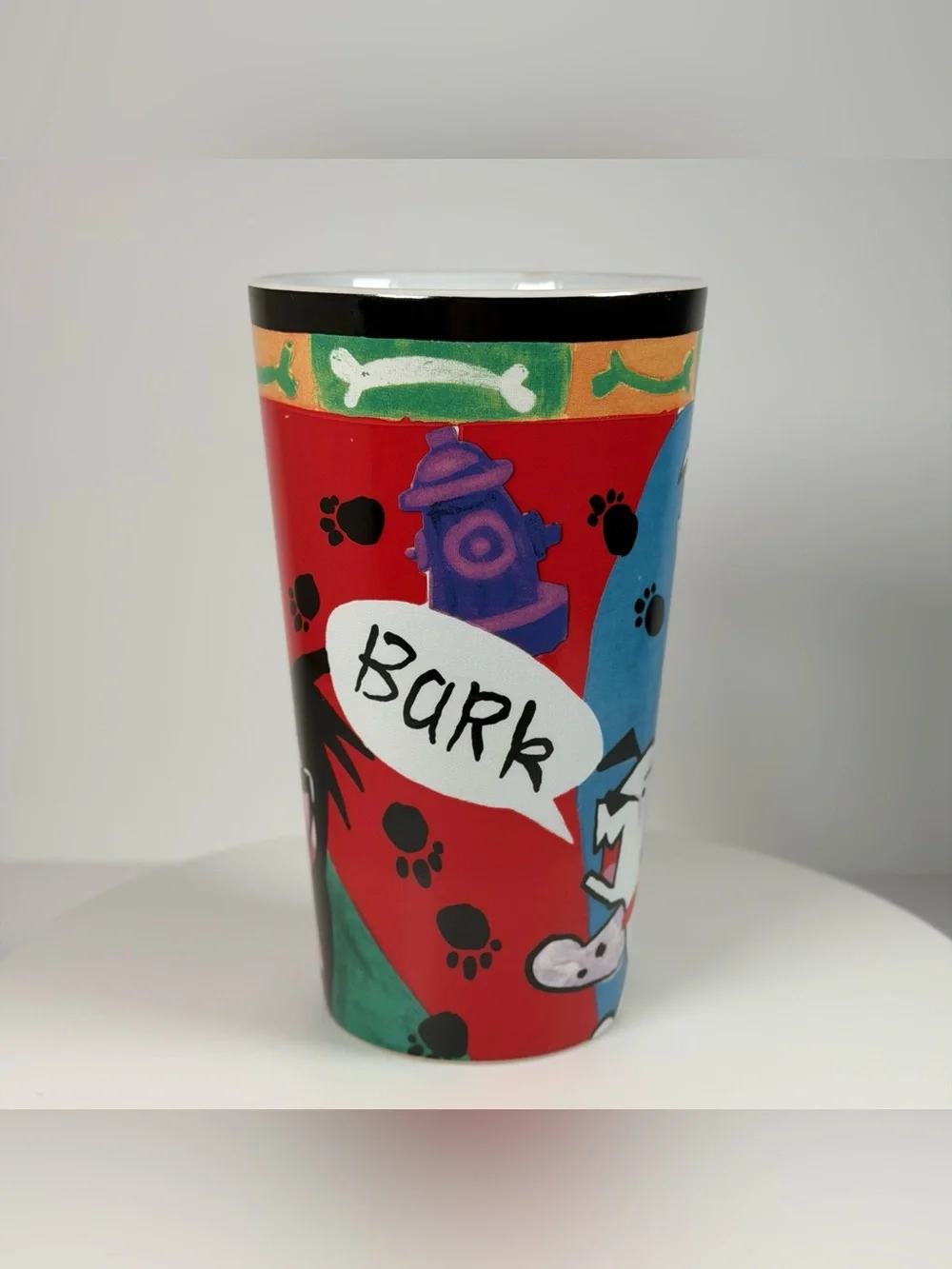 Disney Store 101 Dalmatians Cruella De Vil Tall Ceramic Coffee Mug Latte Cup